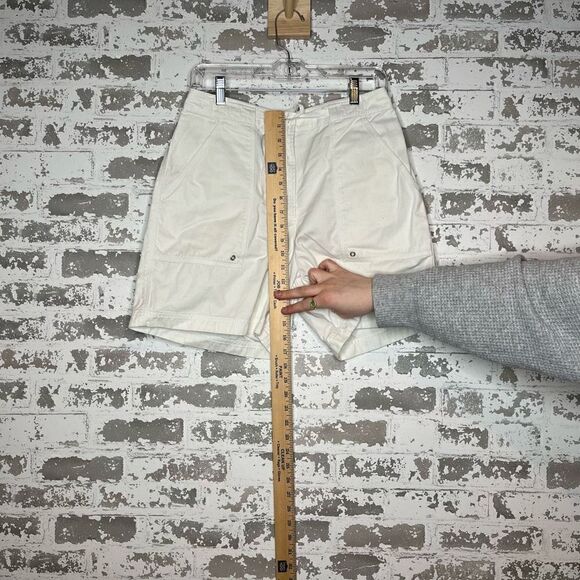 Lauren Ralph Lauren | women green label white cargo cotton shorts bermuda - Picture 7 of 13